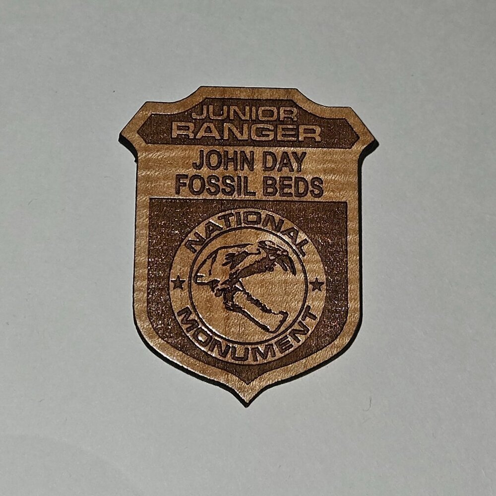 Junior Ranger John Day Fossil Beds National Monument Wood Pin Oregon Collectible
